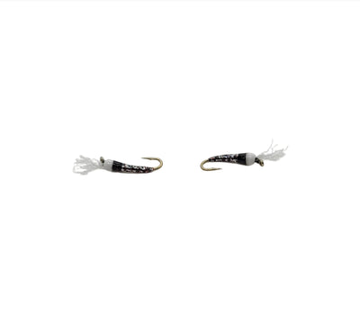 Curved Nymph 2X - Size 16 3/32  White Tungsten Bead, Krystal Flash, Chirony Skin, Thick Resin to finish