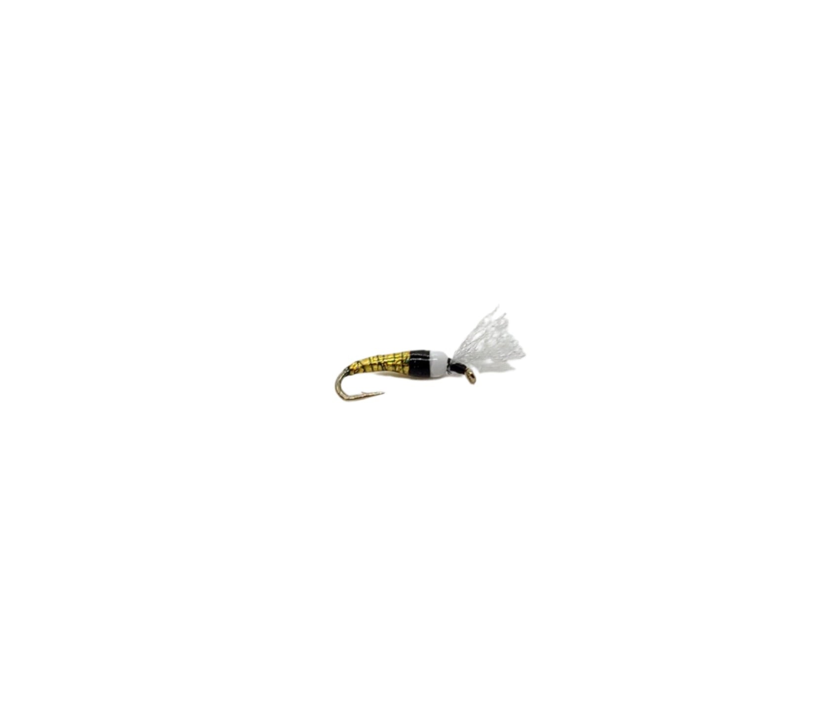 Holographic Gold/White Tungsten bead head