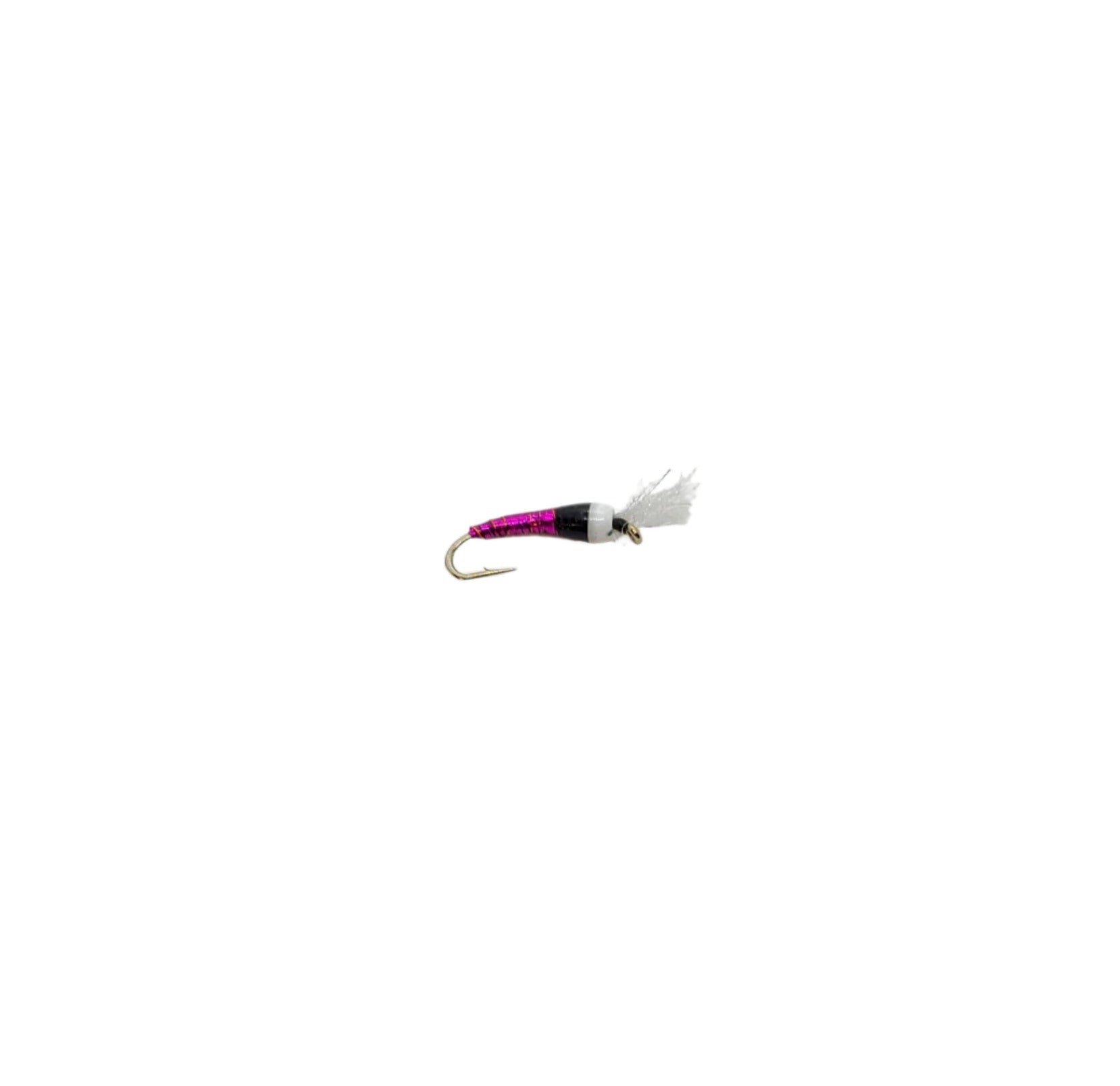 Holographic Hot Pink/White Tungsten bead head