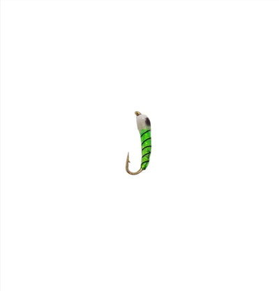 White BH/Caddis Green/Black wire