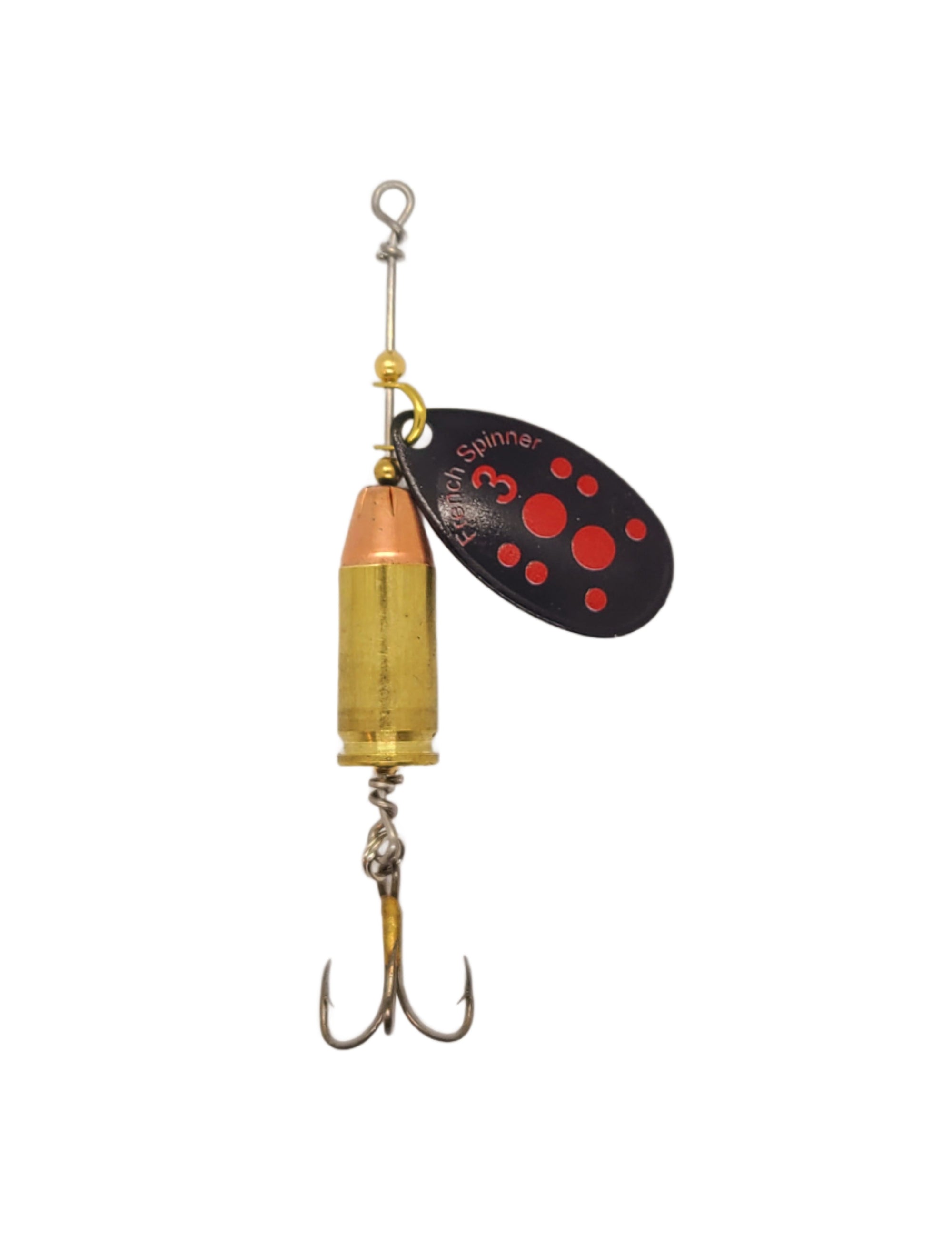 Bullet Spinner Lure - Black & Red