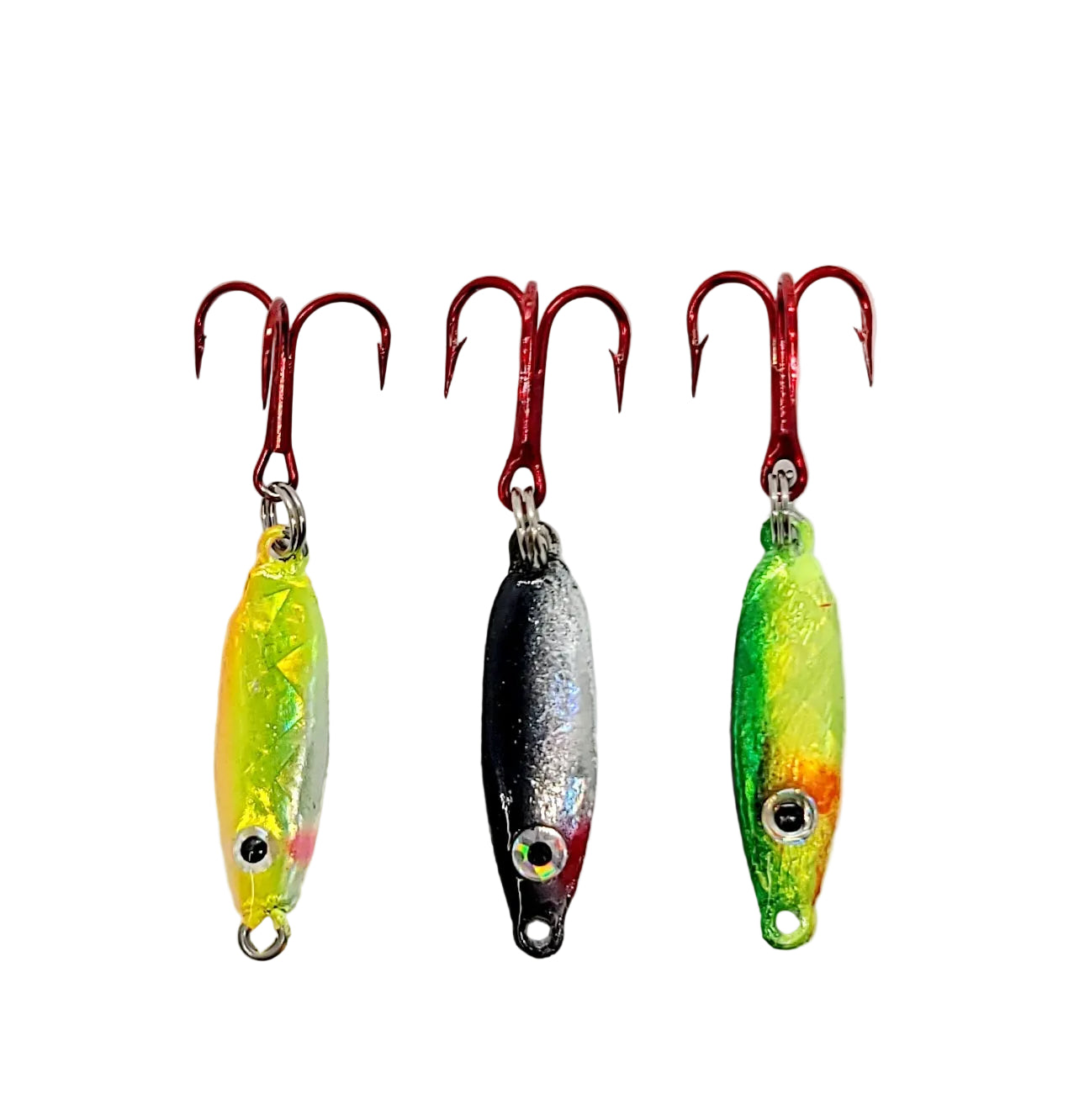 Mini Jig Spoon- 1/8 oz Glow (3 Pack)