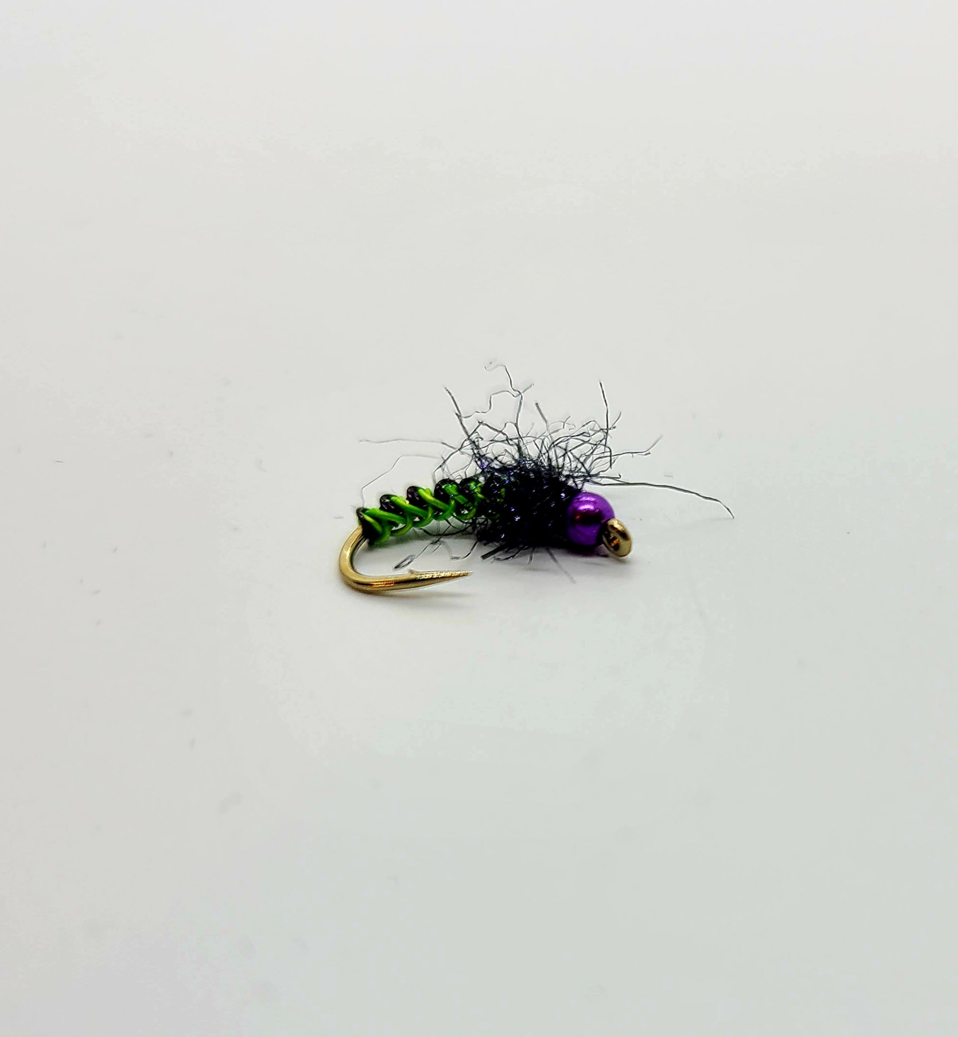 Purple and Chartreuse one has a Purple bead head.