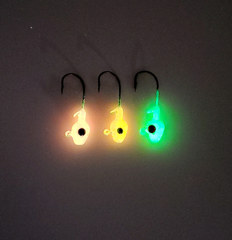 Minnow Head Glow Jigs (3 Pack)
