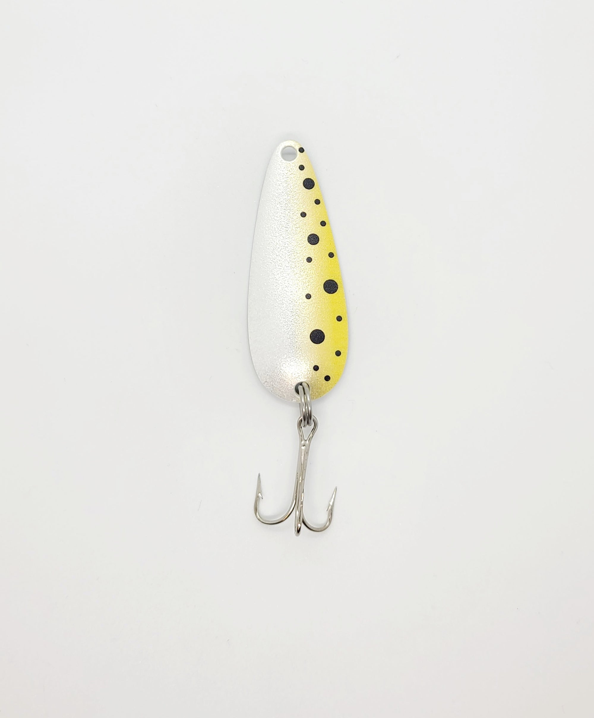 Pearl Dotted Casting Spoon Size 4 - Get'n Hook'd Lures