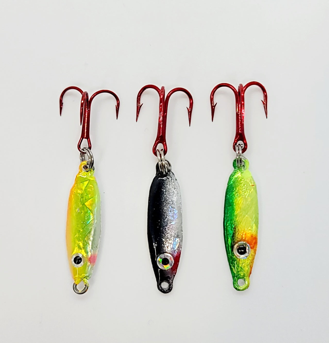 Mini Jig Spoon- 1/8 oz Glow (3 Pack)