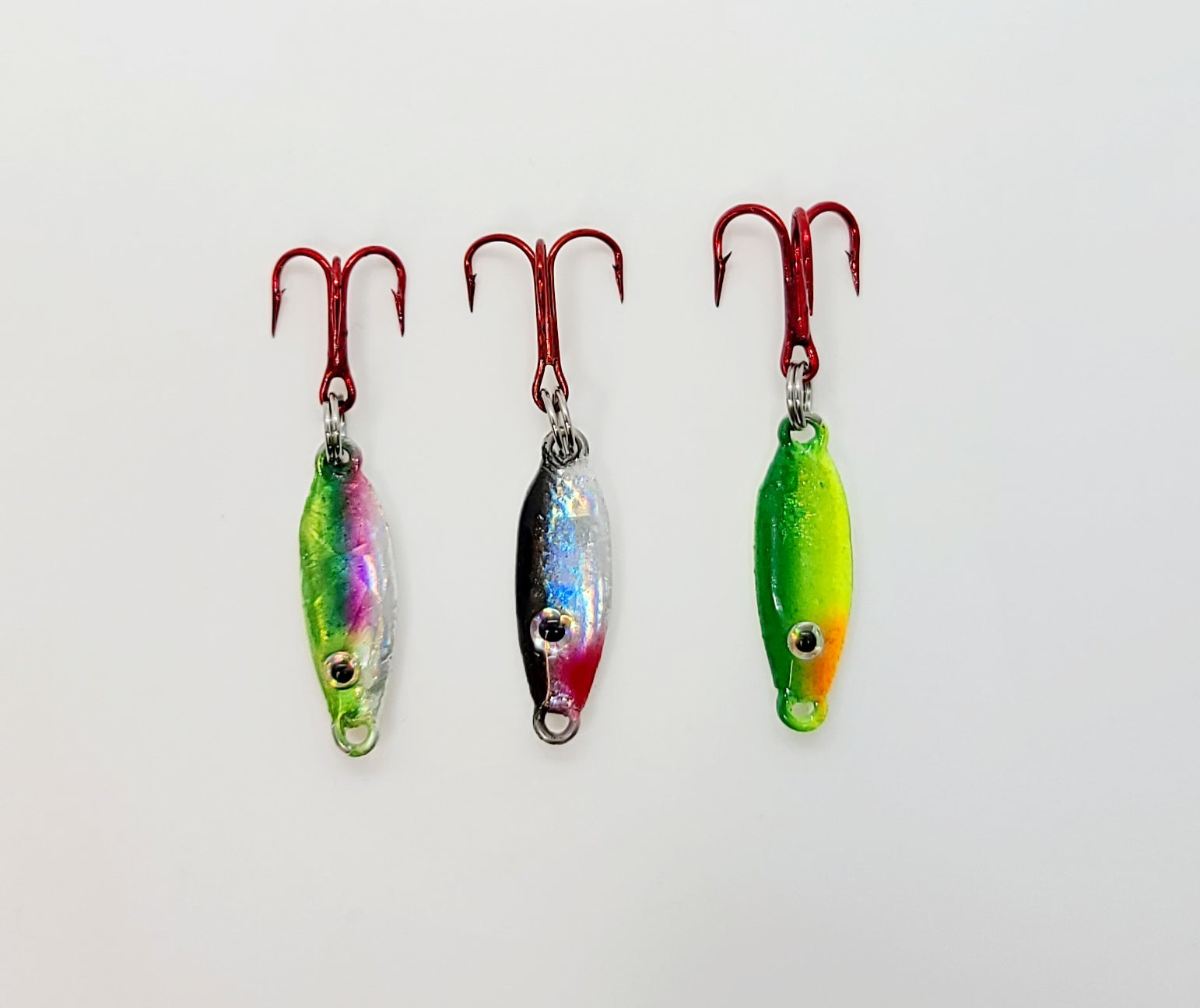Mini Jig Spoon-1/16 oz Glow (3 Pack)