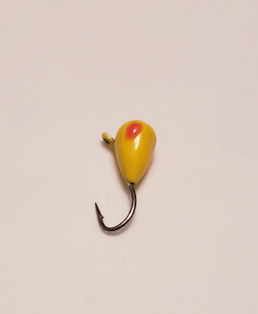 5 MM YELLOW WITH UV PINK EYE TUNGSTEN JIG